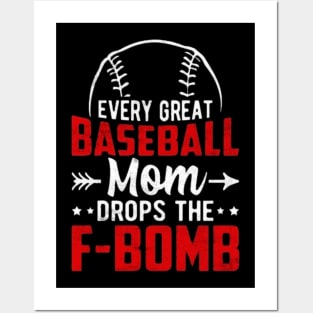 Baseball mom apparel f-bomb Posters and Art